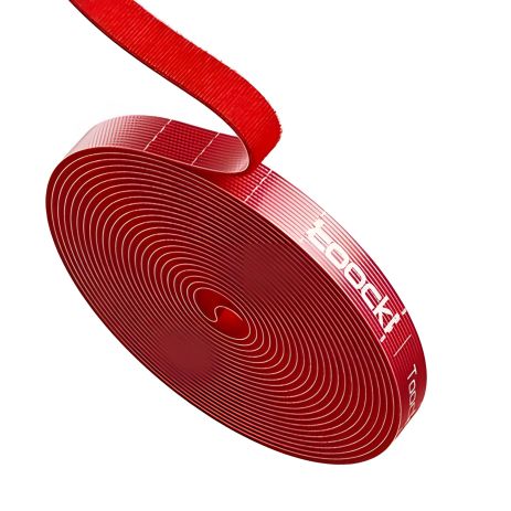 Кабельний органайзер Toocki для стяжки дротів з липучкою, 10 мм x 5 м, red Кабельний органайзер Toocki для стяжки дротів з липучкою, 10 мм x 5 м, red
