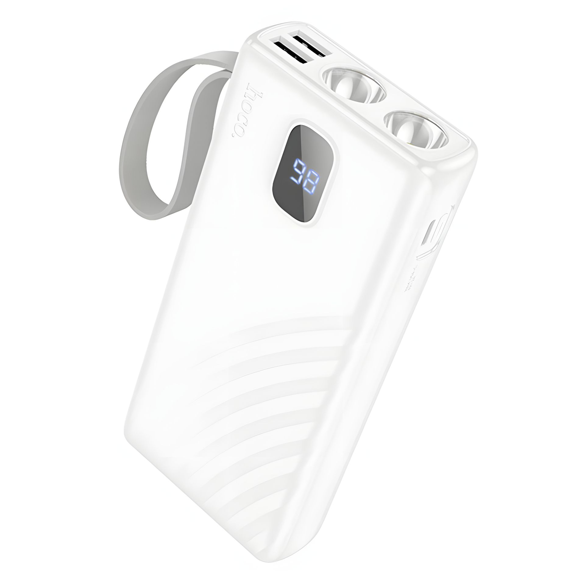 Повербанк Hoco J129A 20000mAh з ліхтариком та LED дисплеєм white Повербанк Hoco J129A 20000mAh з ліхтариком та LED дисплеєм white