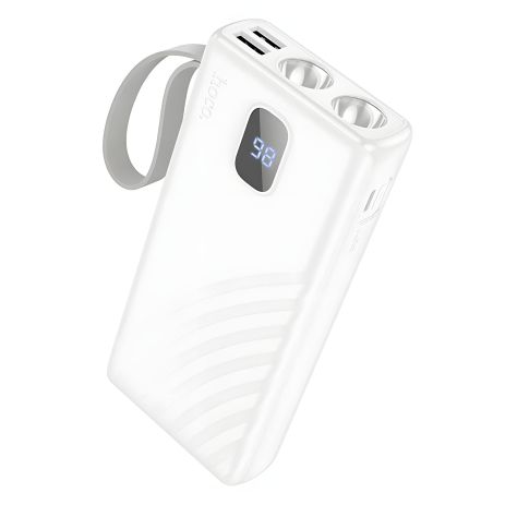 Повербанк Hoco J129A 20000mAh з ліхтариком та LED дисплеєм white Повербанк Hoco J129A 20000mAh з ліхтариком та LED дисплеєм white