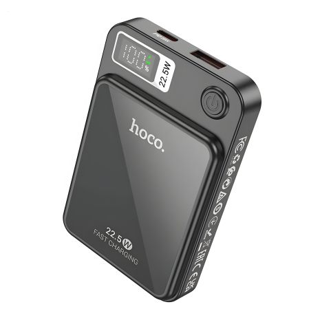 Hoco DB40 River Magnetic Wireless Charging Power Bank 5000mAh Black Hoco DB40 River Magnetic Wireless Charging Power Bank 5000mAh Black