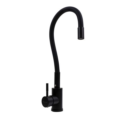 Чорний кухонний змішувач гнучкий VALESO NES-ZZ45