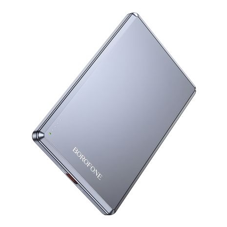 Повербанк Borofone BJ50 5000mAh PD20W магнітний з функцією бездротової зарядки сірий Повербанк Borofone BJ50 5000mAh PD20W магнітний з функцією бездротової зарядки сірий