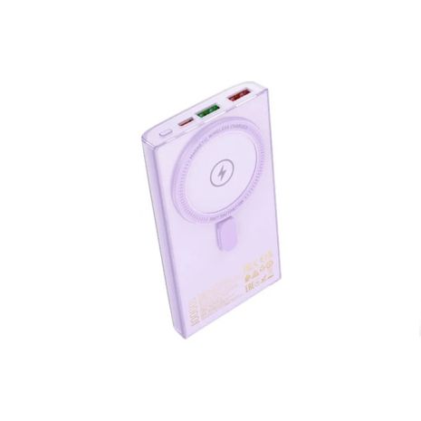 Повербанк Hoco Q22 Taurus 22.5W+PD20W magnetic fully compatible with digital displaу 10000mA Purple