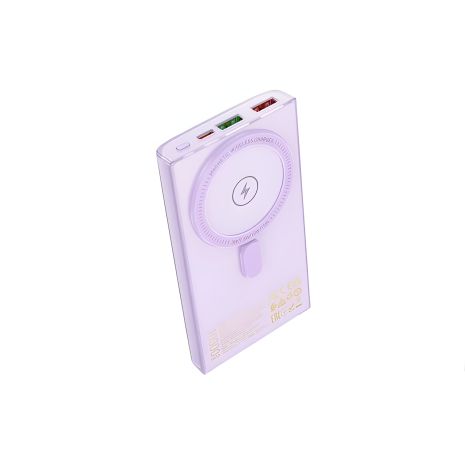 Повербанк Hoco Q22 Taurus 22.5W+PD20W magnetic fully compatible with digital displaу 10000mA Purple