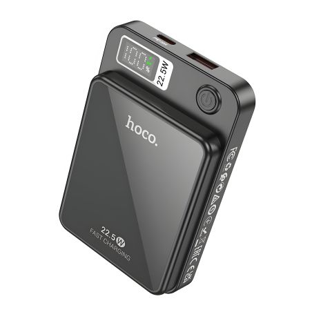 Повербанк Hoco DB41 River magnetic Wireless charging 10000mAh Black