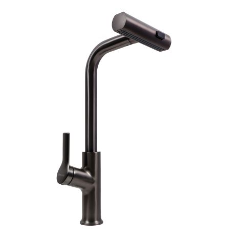 Змішувач кухонний VALESO TH37 PVD, з поворотним аератором, чорний