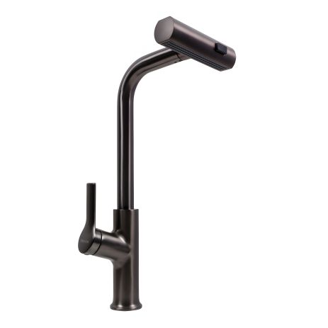 Змішувач кухонний VALESO TH37 PVD, з поворотним аератором, чорний