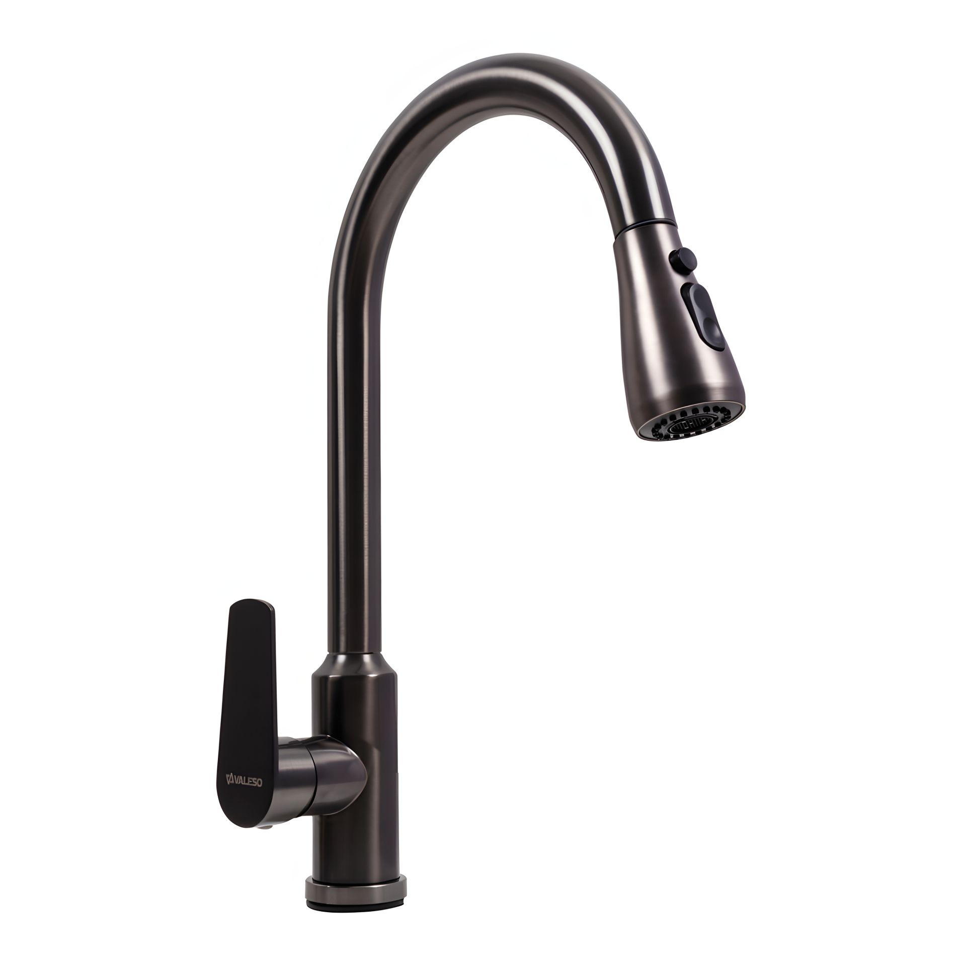 Змішувач кухонний Valeso TH38 PVD чорний з висувною лійкою Змішувач кухонний Valeso TH38 PVD чорний з висувною лійкою
