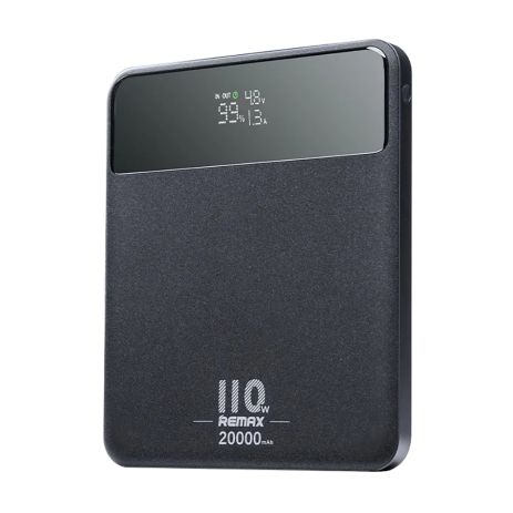 Повербанк Remax RPP-669 20000mAh 110W (65W + 40W) PD+QC + кабель Type-C 100W black Повербанк Remax RPP-669 20000mAh 110W (65W + 40W) PD+QC + кабель Type-C 100W black