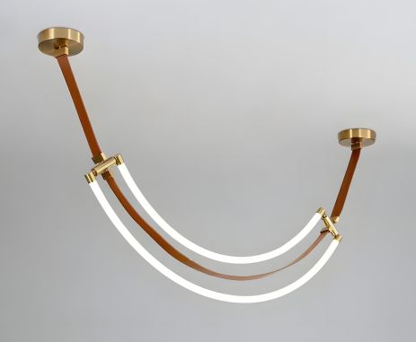 Підвісна світлодіодна люстра коричнева VALESO THD63856-1500 30W