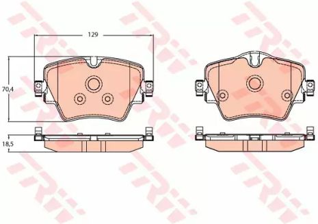 Комплект гальмівних колодок BMW 1, BMW X1, TRW (GDB2098)