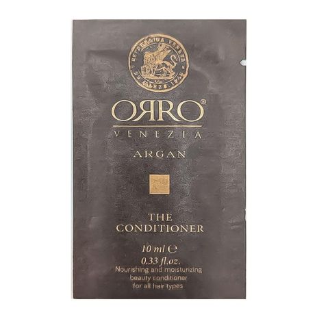 Кондиционер ORRO Venezia The Argan Conditioner питательный и увлажняющий с растительным маслом арганы, 10 мл (саше)