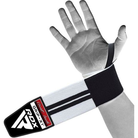 Бинти для зап'ясть (кистьові бинти) RDX W2 Gym Wrist Wraps BLACK/WHITE PLUS