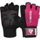 Рукавички для фітнесу RDX W1 Half Pink M