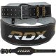 Пояс (тяжелая атлетика) RDX 6 кожаный Black Gold 2XL