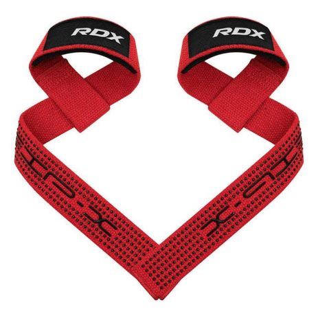 RDX S4 Gym Cotton Gel ремінці червоні плюс тягові ремінці