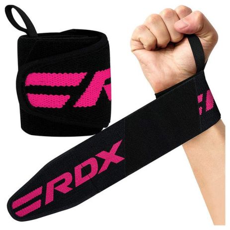 Бинты для запястий (кистовые бинты) RDX W2 Gym Wrist Wraps Pink Pro