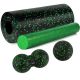 Массажный набор Паверплей PP_4015 EPP Foam Roller Set 4in1 (2-я роллы + 2-я мячи) Черно-зеленый