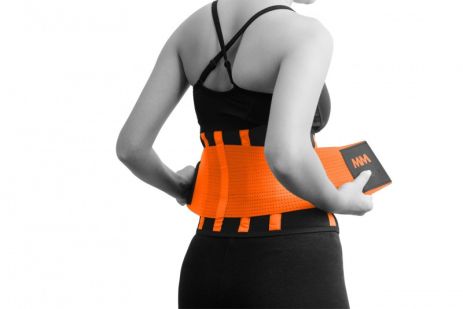 Компрессионный пояс Мадмакс MFA-277 Slimming belt Black/neon orange S