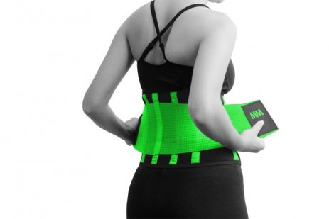 Компрессионный пояс Мадмакс MFA-277 Slimming belt Black/neon green M