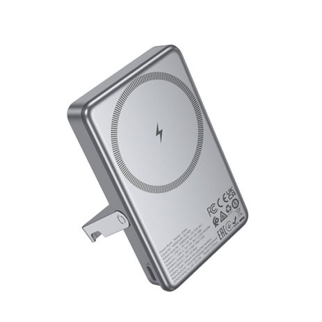 Повербанк Hoco Q36A Sunlight, PD20W, magnetic suction, holder, 10000mAh, Титаніум Повербанк Hoco Q36A Sunlight, PD20W, magnetic suction, holder, 10000mAh, Титаніум