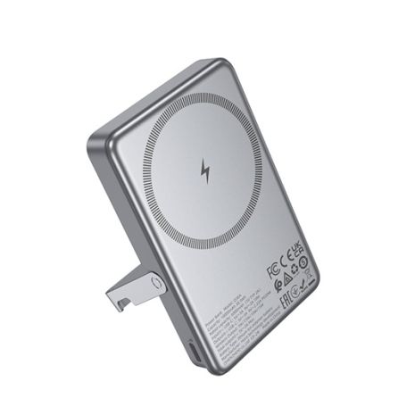 Повербанк Hoco Q36A Sunlight, PD20W, magnetic suction, holder, 10000mAh, Титаніум Повербанк Hoco Q36A Sunlight, PD20W, magnetic suction, holder, 10000mAh, Титаніум