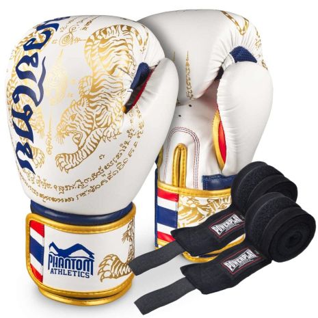 Боксерские перчатки Фантом Muay Thai Gold Limited Edition 14 унций (капа в подарок)