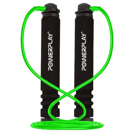 Скакалка Поверплей 4205 Classic Plus Jump Rope Зелена (2,7m.)