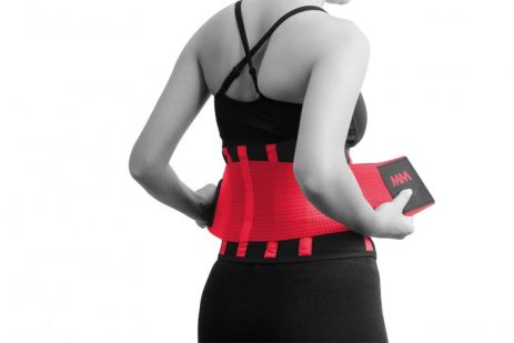 Компрессионный пояс Мадмакс MFA-277 Slimming belt Black/rubine red M