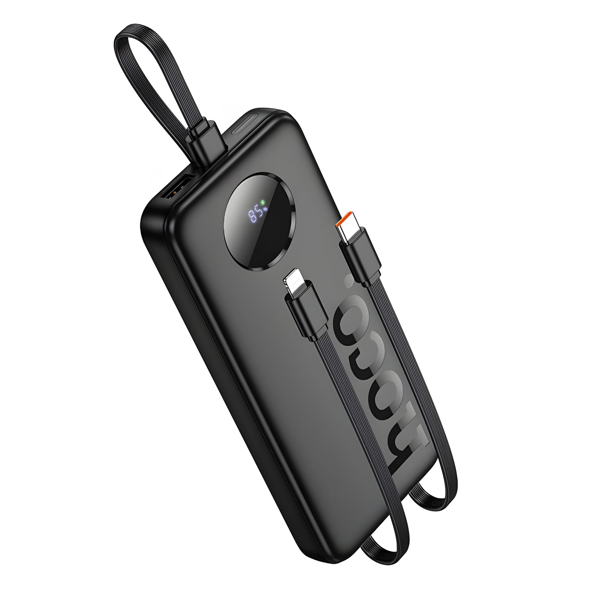 Повербанк HOCO J132 Sabio fully compatible with 3 cables 10000mAh, 1USB, 1Type-C, 22.5W, 3A, PD, QС black Повербанк HOCO J132 Sabio fully compatible with 3 cables 10000mAh, 1USB, 1Type-C, 22.5W, 3A, PD, QС black
