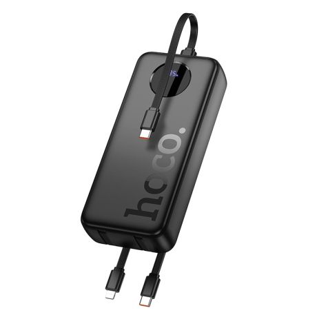 Повербанк HOCO J132A Sabio fully compatible with 3 cables 20000mAh |1USB/1Type-C, 22.5W/3A, PD/QC| black