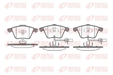 Комплект гальмівних колодок, дискове гальмо SEAT EXEO, AUDI A6, REMSA (096412) Комплект гальмівних колодок, дискове гальмо SEAT EXEO, AUDI A6, REMSA (096412)