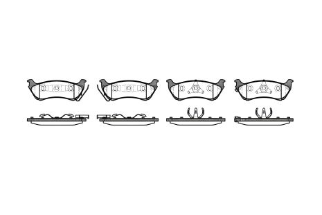 Комплект гальмівних колодок Mercedes-Benz M-Class, REMSA (069801) Комплект гальмівних колодок Mercedes-Benz M-Class, REMSA (069801)