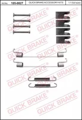 Монтажный к-кт тормозных колодок TOYOTA YARIS, NISSAN NOTE, NISSAN TIIDA, QUICK BRAKE (1050827)