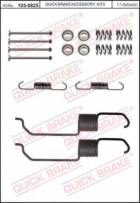 Монтажный комплект тормозных колодок MAZDA MPV, QUICK BRAKE (1050825)