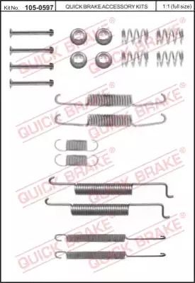 Монтажный к-кт тормозных колодок VW PASSAT, AUDI 80, AUDI 90, QUICK BRAKE (1050597)