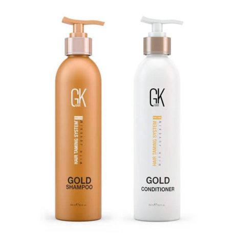 Набор GKhair (Global Keratin) Gold шампунь и кондиционер для увлажнения волос 2х250 мл