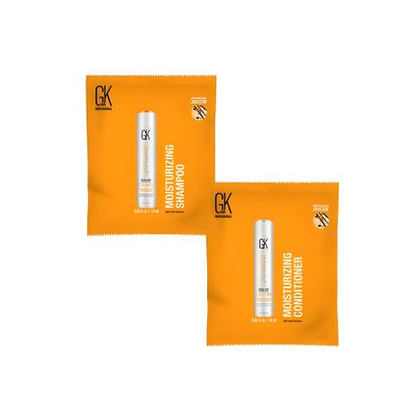 Набор из увлажняющего шампуня и кондиционера, 10+10 мл, GKhair Global Keratin