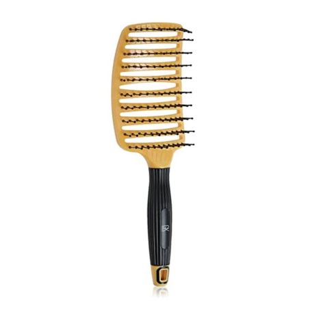 Продувочный браш GkHair Vent Brush широкий для легкого расчесывания волос 76 мм (черно-оранжевый)