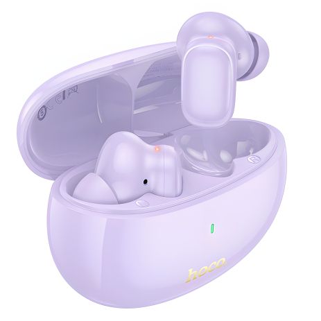 Навушники HOCO EQ17 Praise true wireless ANC noise cancelling BT headset, BT5.4, 40mAh, 400mAh, 7h, purple Навушники HOCO EQ17 Praise true wireless ANC noise cancelling BT headset, BT5.4, 40mAh, 400mAh, 7h, purple