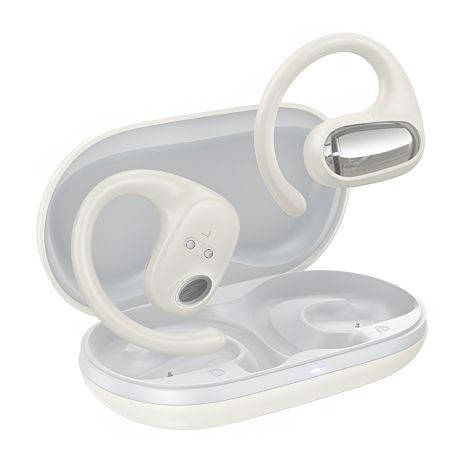 Беспроводные наушники TWS Hoco EA4 открытого типа молочные белые Беспроводные наушники TWS Hoco EA4 открытого типа молочные белые