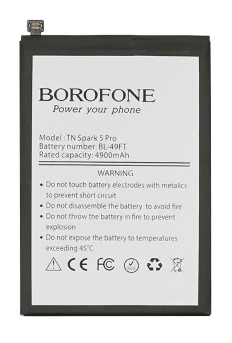 Аккумулятор Borofone BL-49FT для TECNO Camon 15 (CD7)/ Spark 6 Go (KE5, KE5J)/ Spark 7 (KF6n)/ Spark 7 Go (KF6m)/ Pop 4 (BC2)