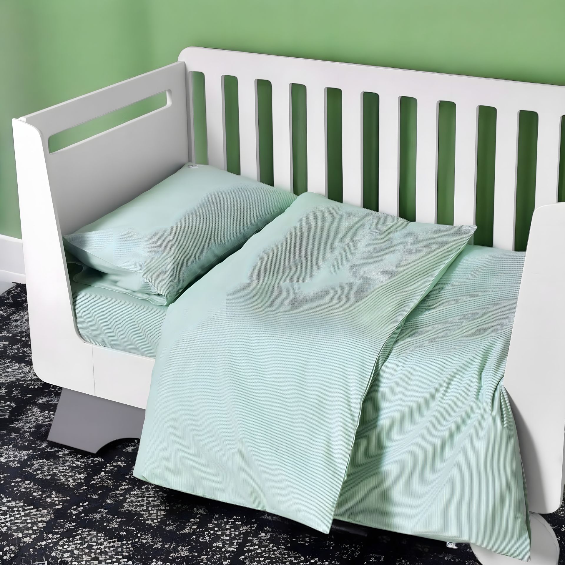 Дитячий постільний комплект PAPAELLA з вишивкою, м'ятний (8-35772*002) Дитячий постільний комплект PAPAELLA з вишивкою, м'ятний (8-35772*002)