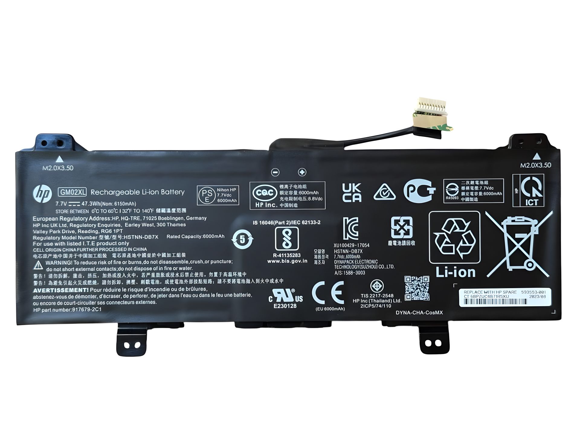 Батарея GM02XL для HP Chromebook 14 серій G5 та G6, X360 11 G1-G8 EE Батарея GM02XL для HP Chromebook 14 серій G5 та G6, X360 11 G1-G8 EE