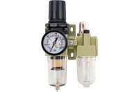 Міні-блок підготовки повітря для пневмосистеми (фільтр-регулятор + лубрикатор) 1/4 діапазон регулювання тиску 0-10 bar FORSAGE F-AC2010-02