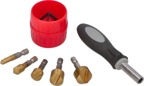 Набор зенкеров с держателем,7пр. (6,10,13,16,19мм),в блистере Forsage ROCKFORCE F-44729A