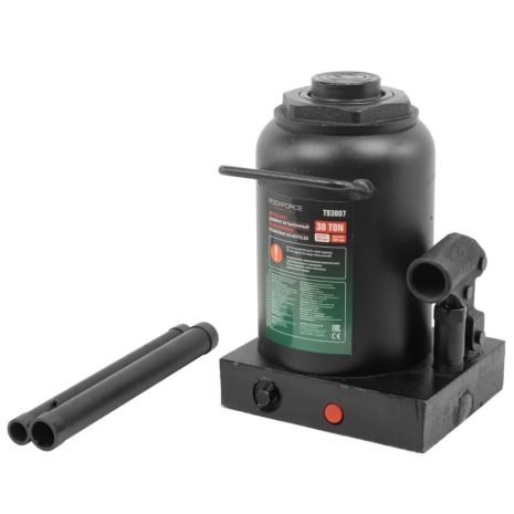 Домкрат пляшковий 30т (230-360мм) низькопрофільний ROCKFORCE RF-T93007