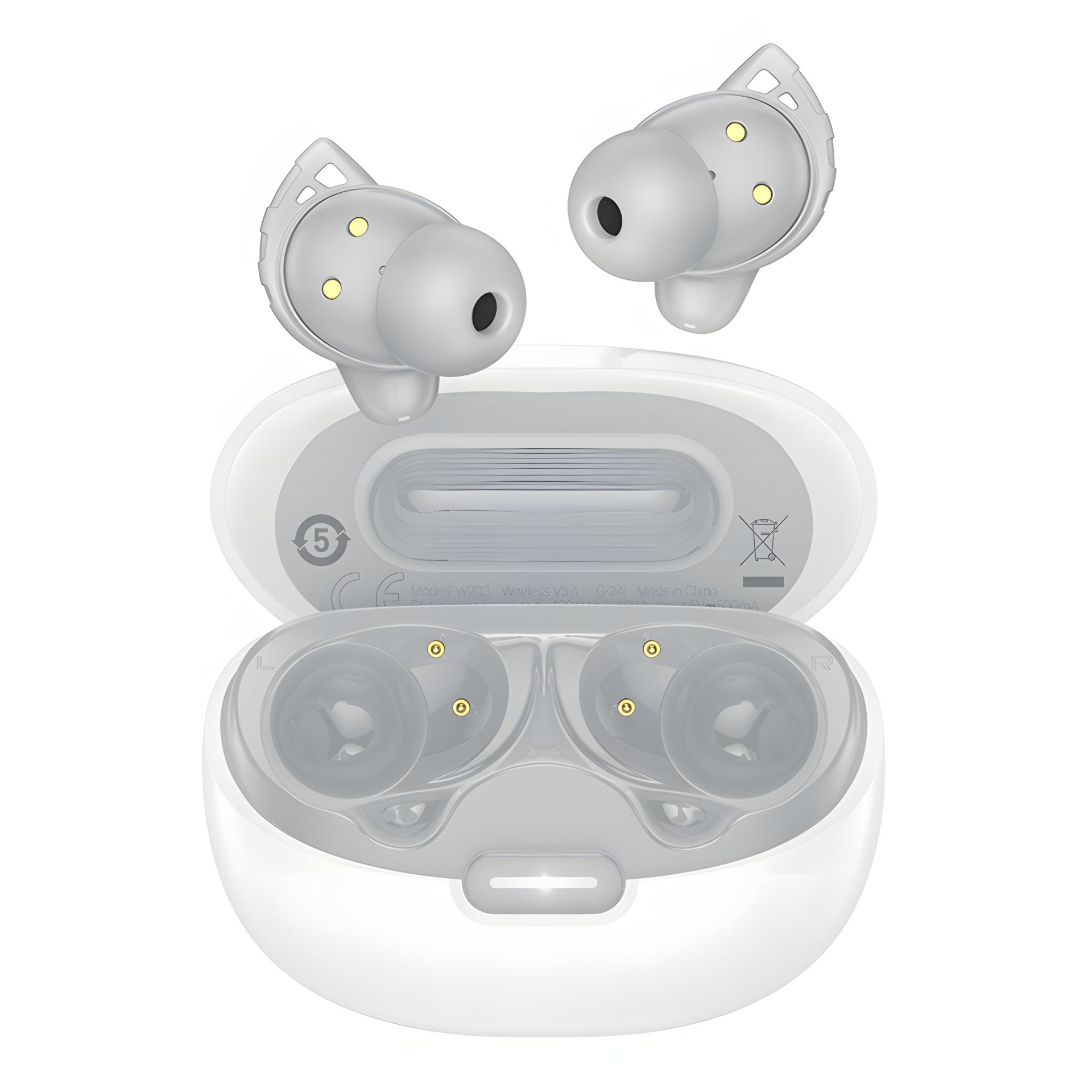 Беспроводные TWS наушники Hoco EW203 вакуумные |BT5.4, 40/400mAh, 7h| white Беспроводные TWS наушники Hoco EW203 вакуумные |BT5.4, 40/400mAh, 7h| white