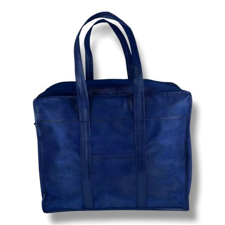 Еко синього кольору сумка для зберіганя речей із спанбонду