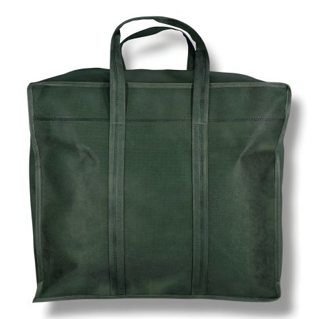 Зручна екосумка зі спанбонду зеленого кольору для зберігання та перенесення речей